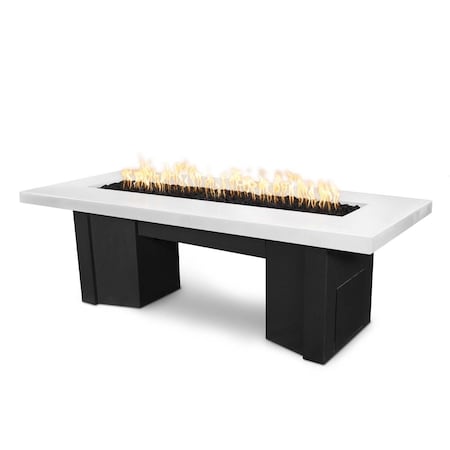 The Outdoor Plus 60 Alameda Fire Table Smooth Concrete, 110V Play Electr. Ignit., Liq. Propane OPT-ALMGFRC60EKIT-LIM-BLK-LP